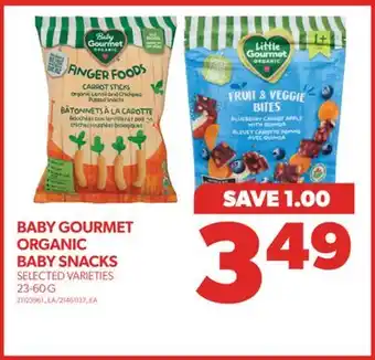 Real Canadian Superstore Baby gourmet organic baby snacks, 23-60 g offer
