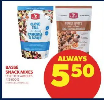 Real Canadian Superstore Bassé snack mixes, 415-600 g offer