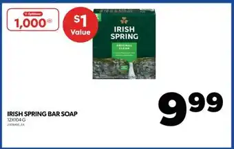 Real Canadian Superstore Irish spring bar soap, 12x104 g offer