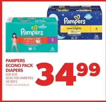 Real Canadian Superstore Pampers econo pack diapers, 58-180's offer