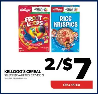 Real Canadian Superstore Kellogg's cereal, 247-435 g offer