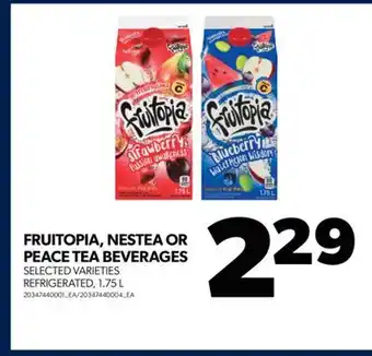 Real Canadian Superstore Fruitopia, nestea or peace tea beverages, 1.75 l offer