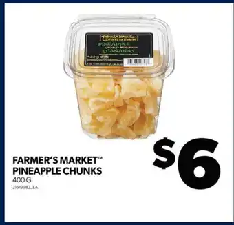 Real Canadian Superstore Farmer's market pineapple chunks, 400 g offer