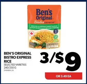 Real Canadian Superstore Ben's original bistro express rice, 240/250 g offer