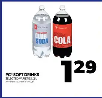 Real Canadian Superstore Pc soft drinks, 2 l offer
