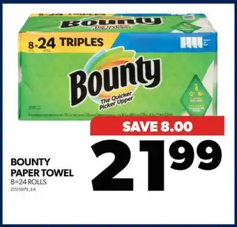 Real Canadian Superstore Bounty paper towel, 8=24 rolls offer