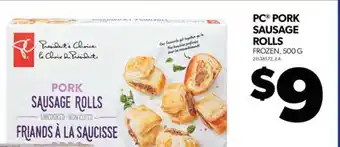 Real Canadian Superstore Pc pork sausage rolls, 500 g offer