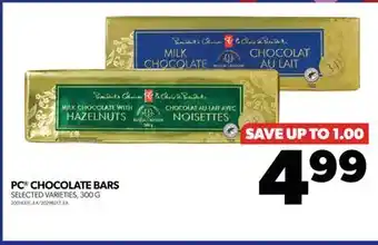 Real Canadian Superstore Pc chocolate bars, 300 g offer