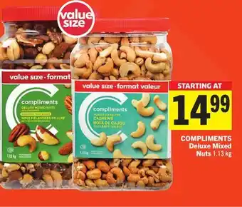 Foodland Compliments deluxe mixed nuts 1.13 kg offer