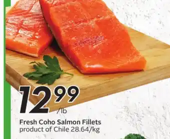 Sobeys Fresh coho salmon fillets offer