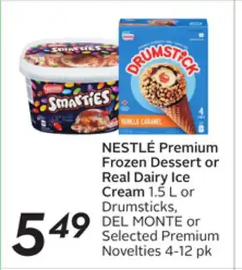 Sobeys Nestlé premium frozen dessert or real dairy ice cream offer