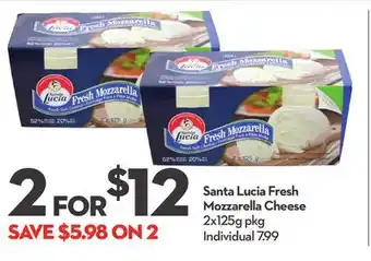 Longo's Santa lucia fresh mozzarella cheese offer
