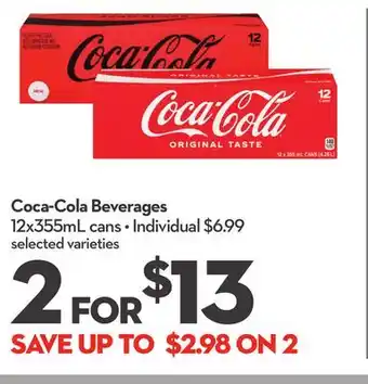 Longo's Coca-cola beverages offer