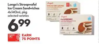 Longo's Longo's stroopwafel ice cream sandwiches offer