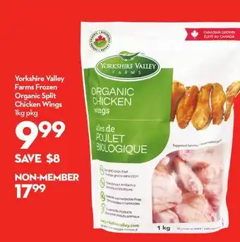 Longo's Yorkshire valley farms frozen organic split chicken wings offer