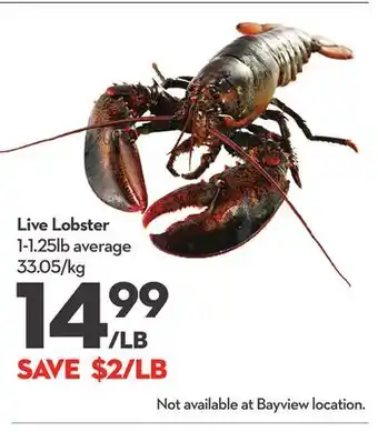 Longo's Live lobster offer