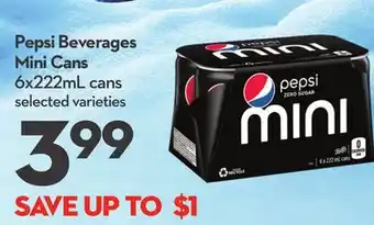 Longo's Pepsi beverages mini cans offer