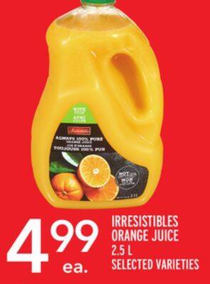 Metro Irresistibles orange juice offer