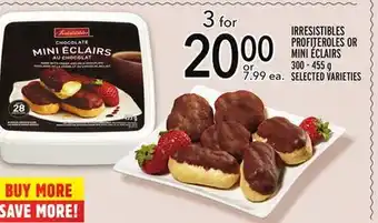Metro Irresistibles profiteroles or mini éclairs offer