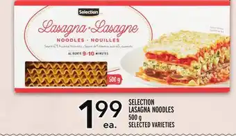 Metro Selection lasagna noodles offer