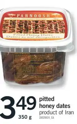 Fortinos Parnoosh pitted honey dates, 350g offer