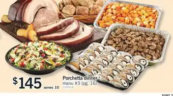 Fortinos Porchetta dinner offer