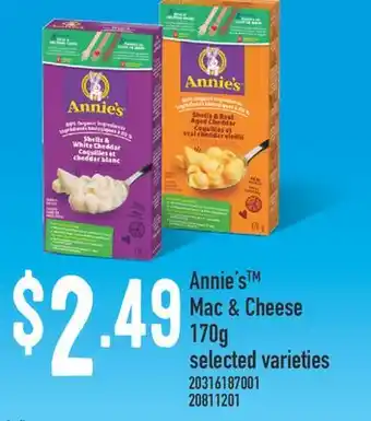 Fortinos Annie's mac & cheese offer
