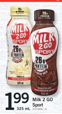 Fortinos Milk 2 go sport 325 ml offer