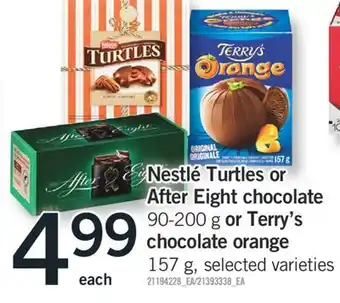 Fortinos Nestlé turtles or nestlé turtles or after eight chocolate after eight chocolate 90-200 g 90-200 g or terry's or terry's choco offer