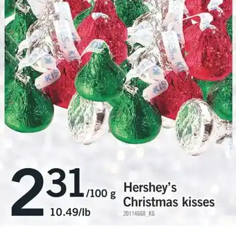 Fortinos Hershey's christmas kisses offer