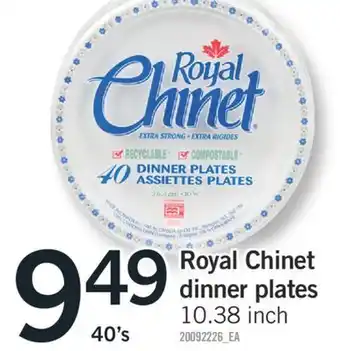 Fortinos Royal chinet dinner plates 40's offer