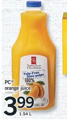 Fortinos Pc orange juice, 1.54 l offer