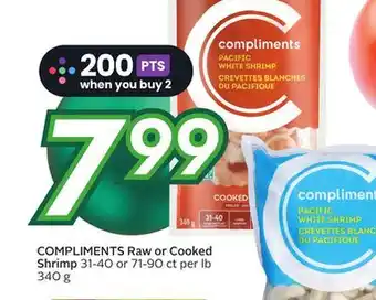 Sobeys Raw or cooked shrimp offer