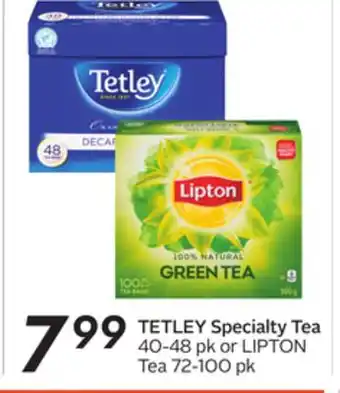 Sobeys Tetley specialty tea offer