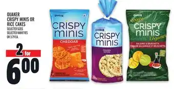 Metro Quaker crispy minis or rice cakes offer