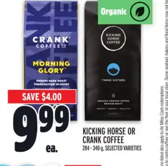 Metro Kicking horse or crank coffee offer