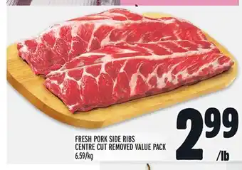 Metro Fresh pork side ribs centre cut removed value pack offer