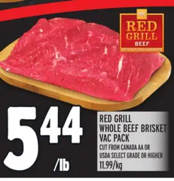 Metro Red grill whole beef brisket vac pack offer