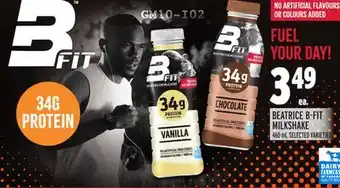 Metro Beatrice b-fit milkshake offer
