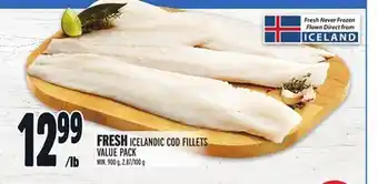 Metro Fresh icelandic cod fillets offer