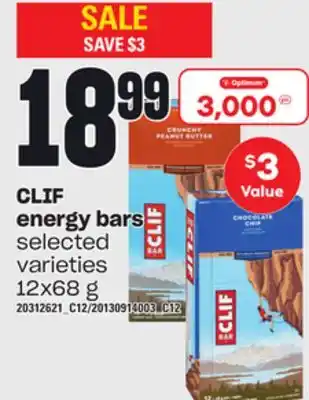 Loblaws Clif energy bars, 12x68 g offer