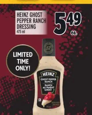 Metro Heinz ghost pepper ranch dressing offer