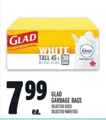 Metro Glad garbage bags offer