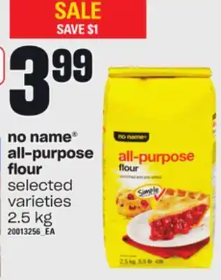 Loblaws No name all-purpose flour, 2.5 kg offer