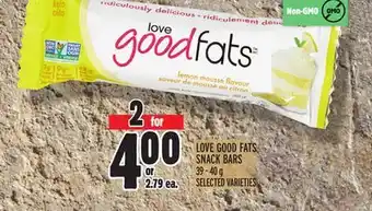 Metro Love good fats snack bars offer