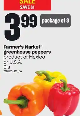 Loblaws Farmer's market greenhouse peppers, 3's offer