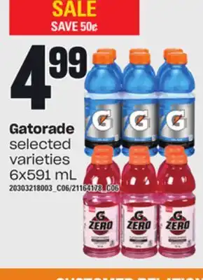 Loblaws Gatorade, 6x591 ml offer