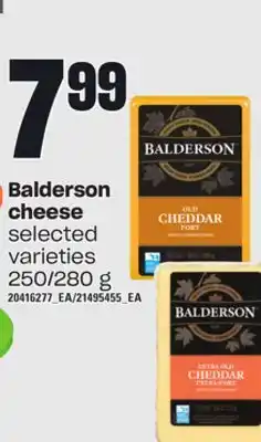 Loblaws Balderson cheese, 250/280 g offer