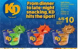 Loblaws Kraft dinner macaroni & cheese snack cups, 58 g offer