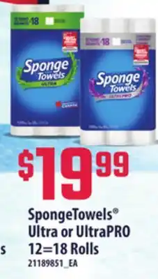 Loblaws Spongetowels ultra or ultrapro, 12=18 rolls offer
